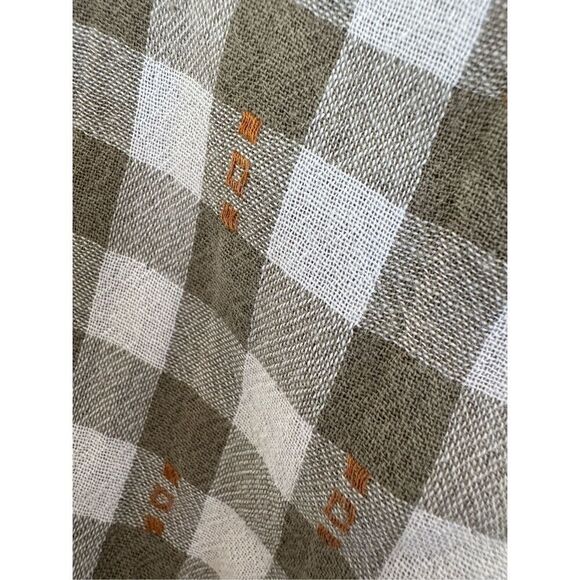 Woolrich women’s L 100% cotton plaid flannel sage green cozy relaxed empire butt - Picture 4 of 6